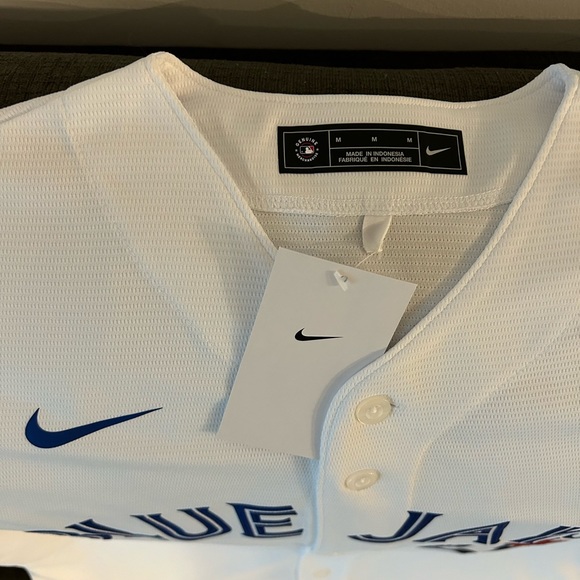 $115 Nike Authentic Toronto Blue Jays MLB Baseball White Jersey Men’s Size: M - Picture 4 of 5